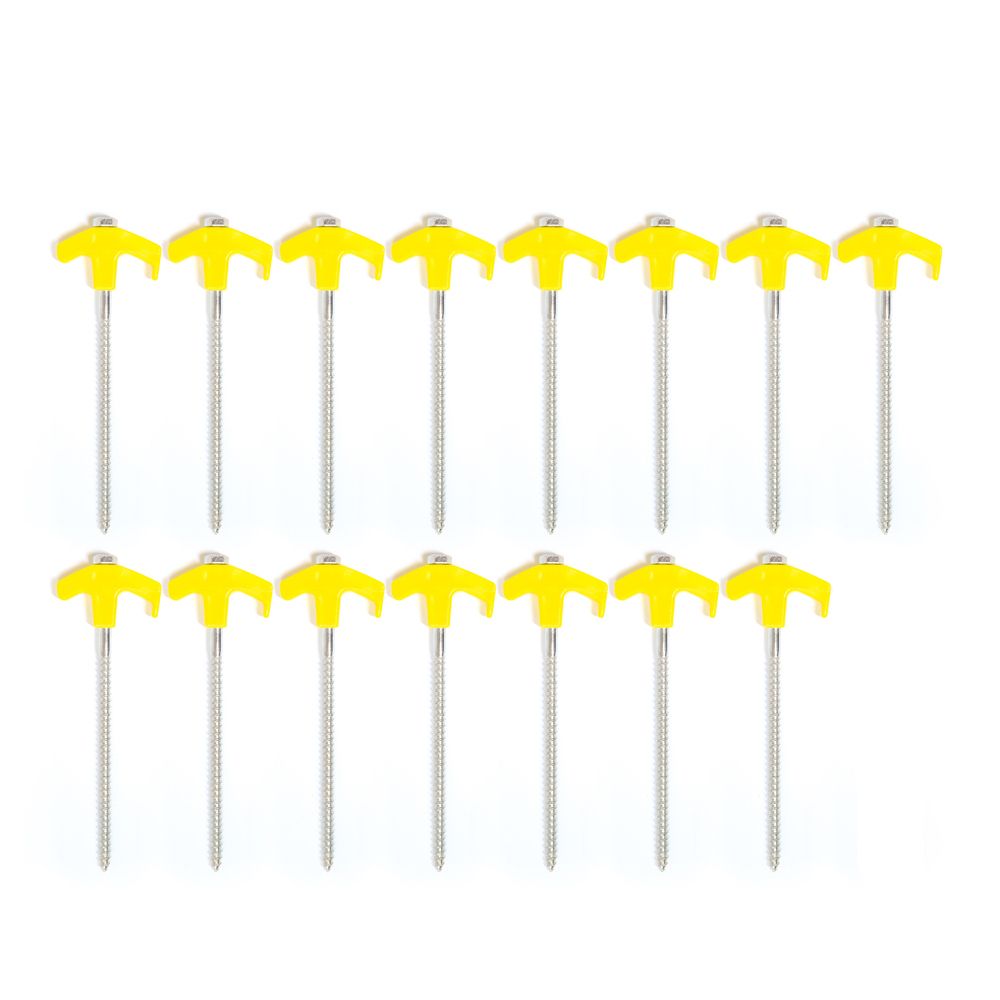 OZtrail 16 Piece Screw in Tent Peg Set