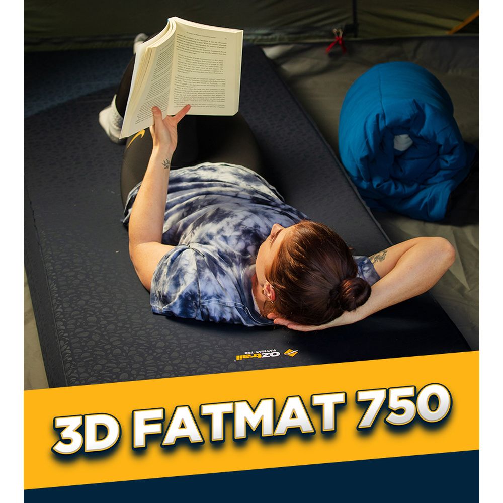 OZtrail 3D Fatmat 750 Self Inflating Camping Mattress - Single