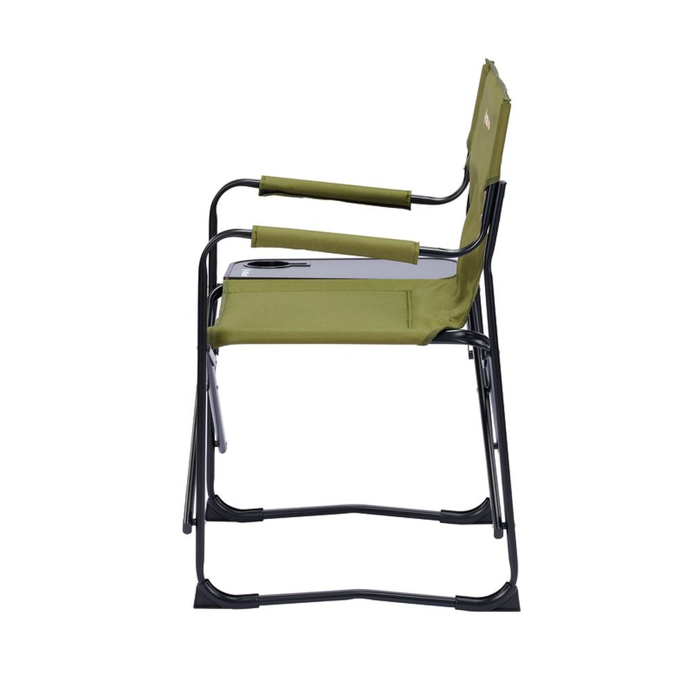 OZtrail Classic Directors Camp Chair with Side Table in Green