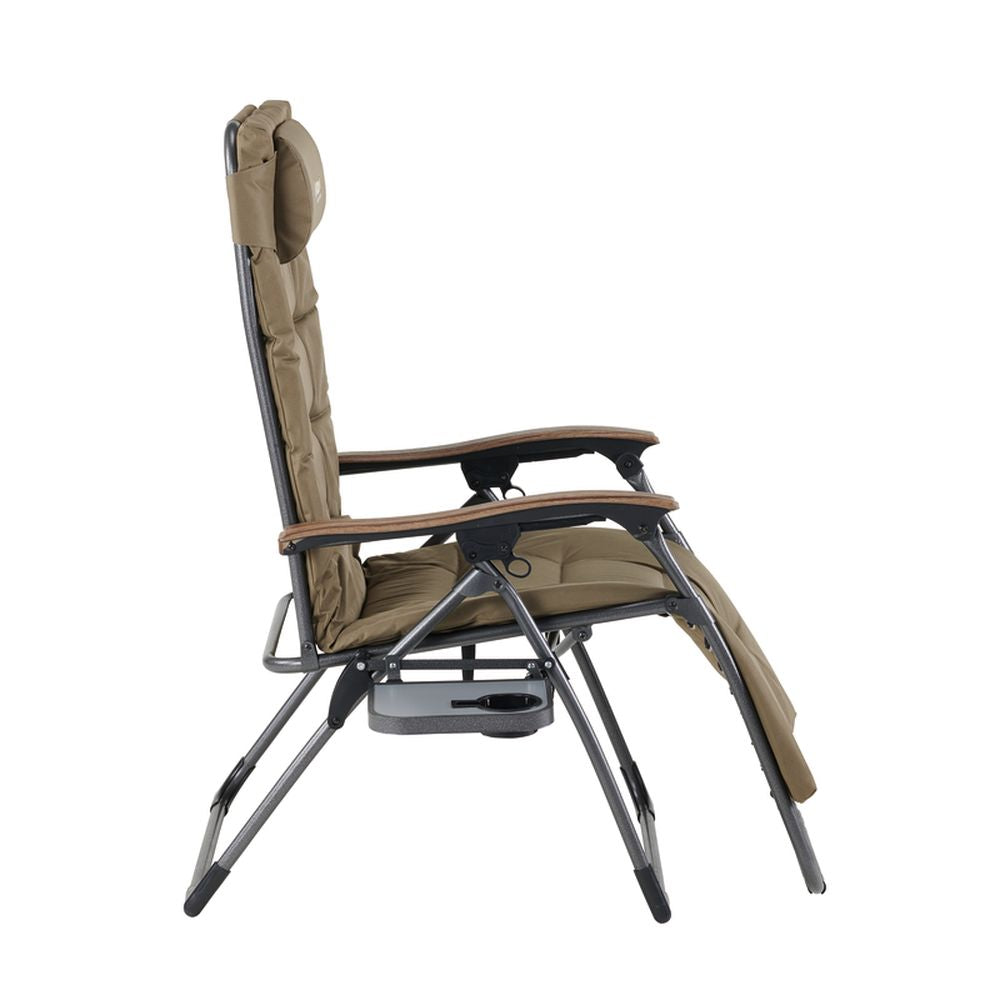 OZtrail Brampton Sun Lounge Camp Chair - Tan