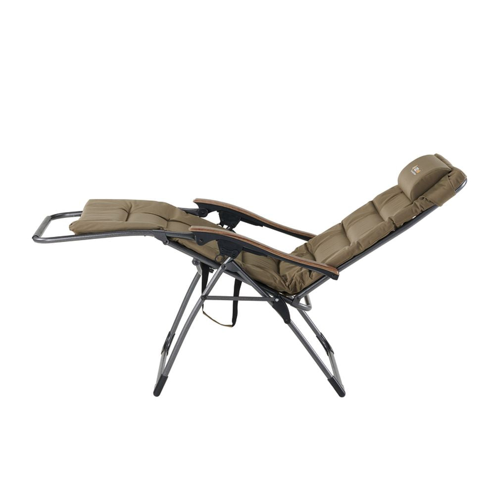 OZtrail Brampton Sun Lounge Camp Chair - Tan