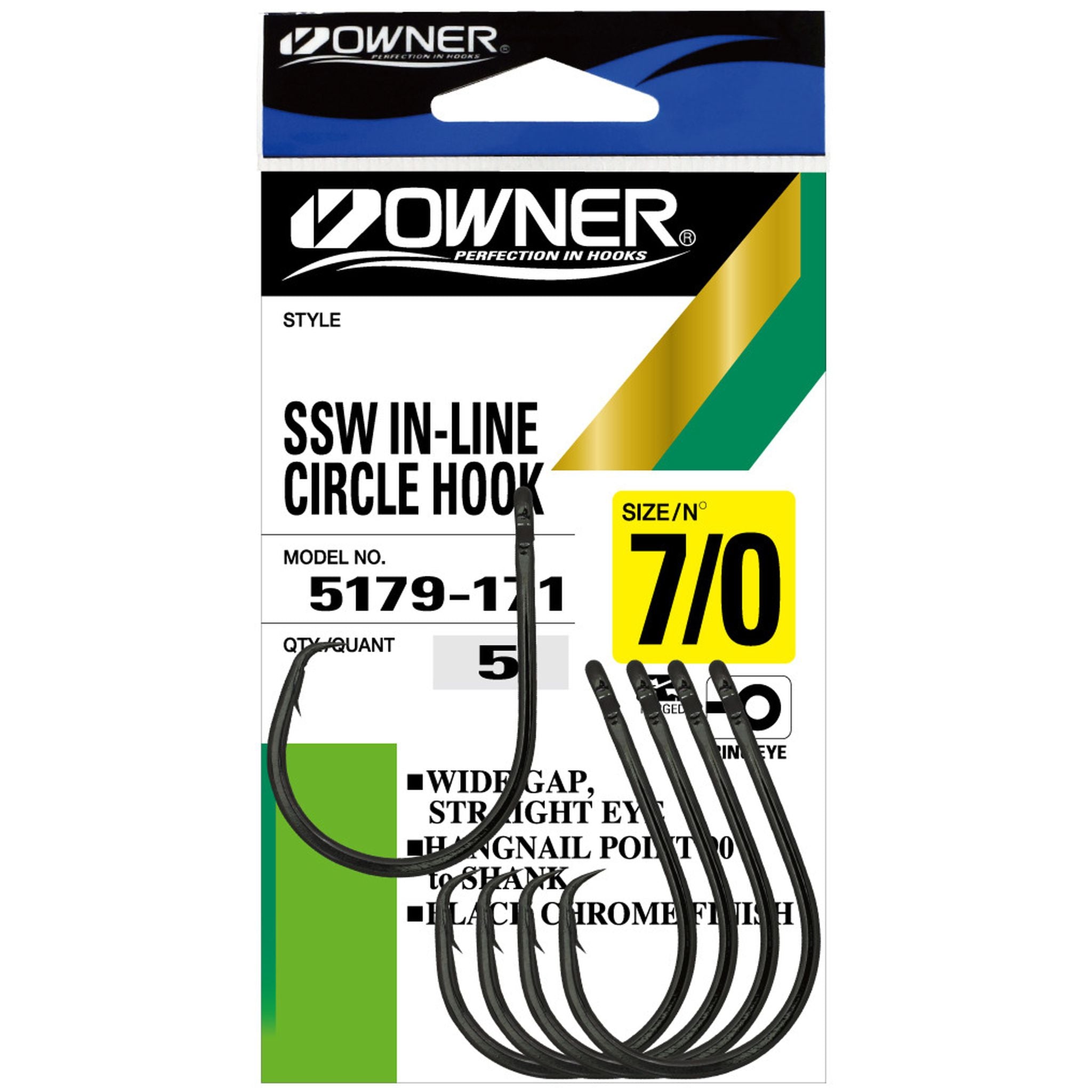 Owner® 5179 SSW In Line Circle Hooks