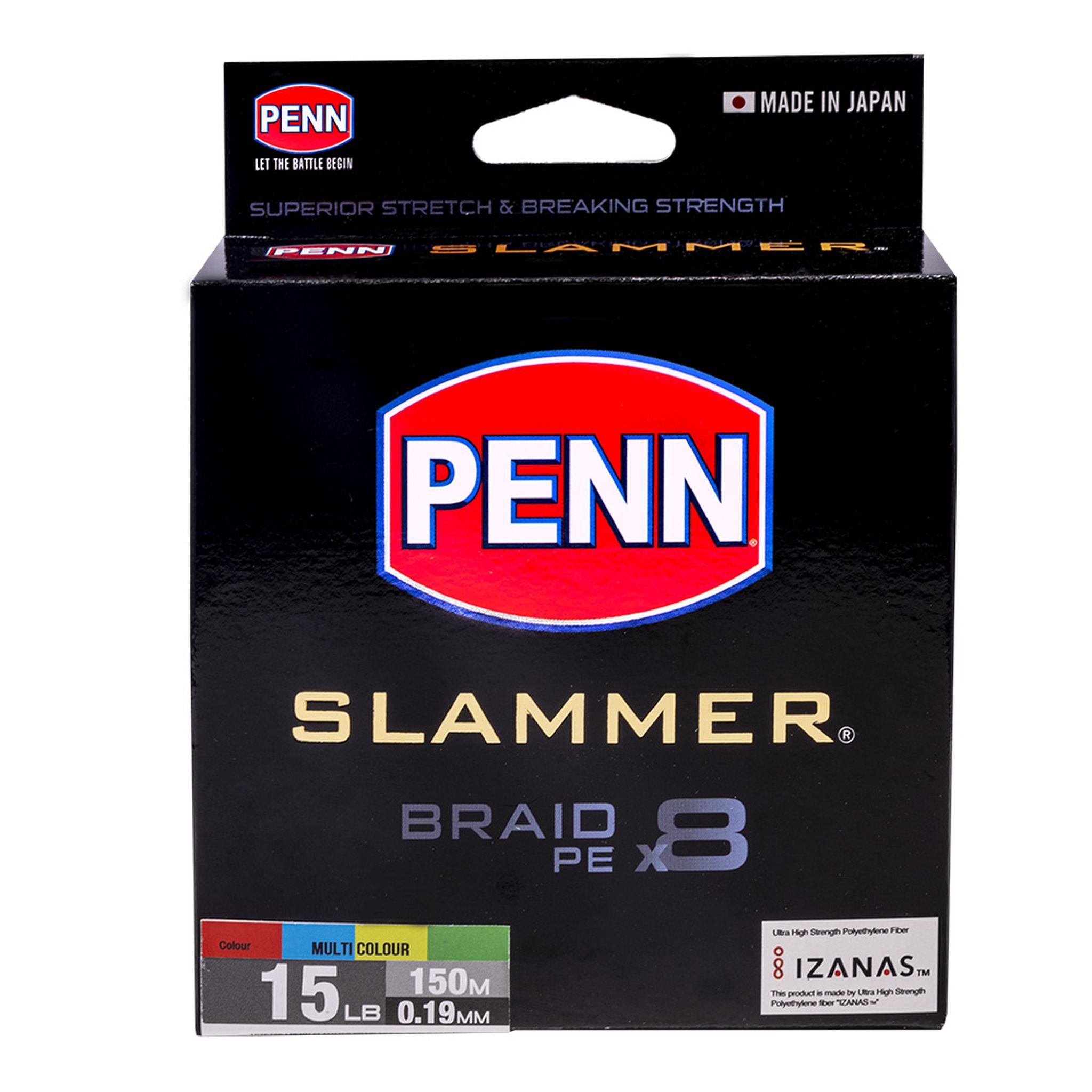 Penn Slammer X8 Braid Fishing Line 150m Multi