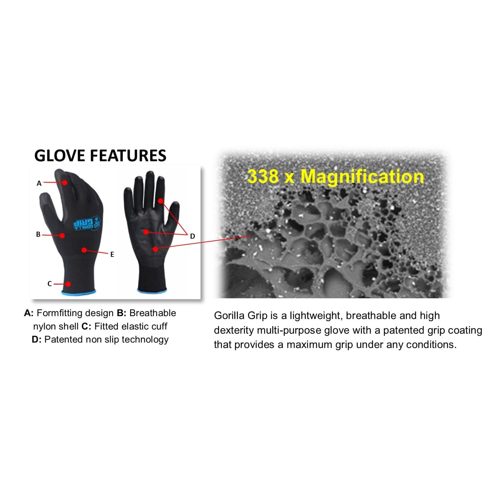 Gorilla Grip A5 Multi-Purpose Fishing Gloves