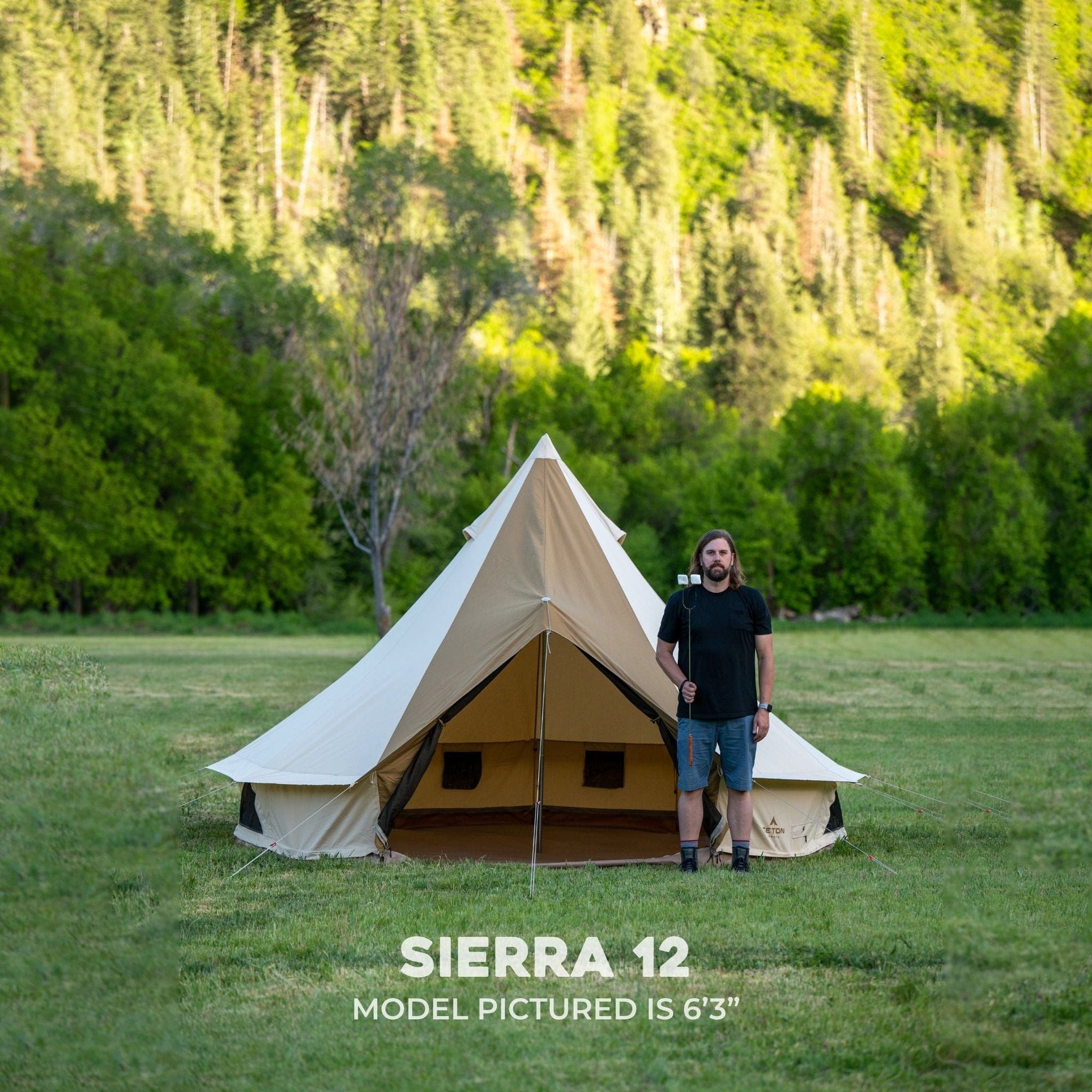 Teton Sports Sierra 12' Canvas Tent 3.7m