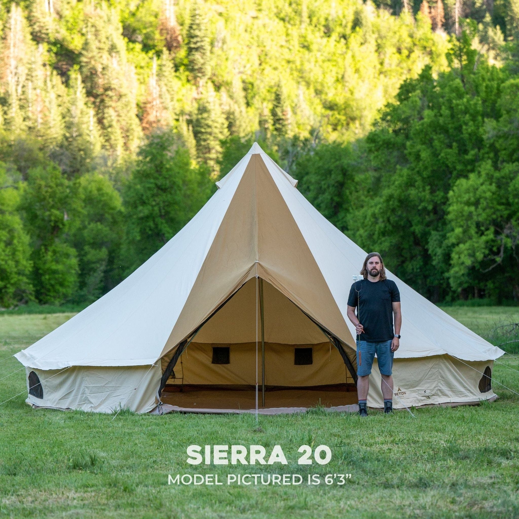 Teton Sports Sierra 20' Canvas Tent 6m
