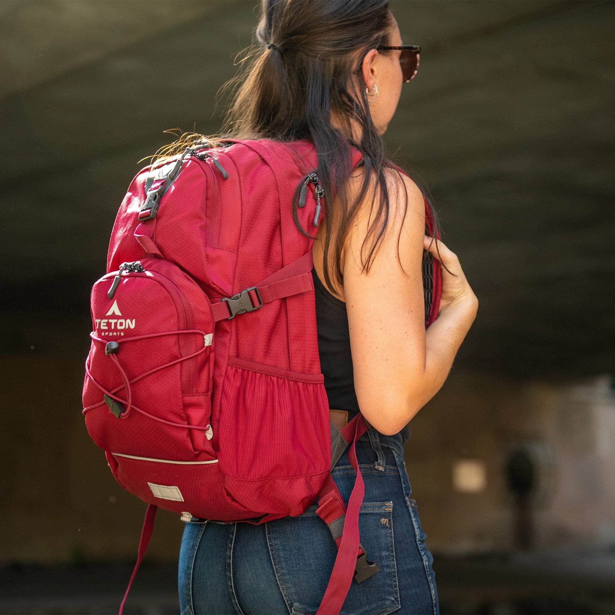 Teton Sports Oasis 22l Hydration Backpack with 3l Bladder in Pomegranate