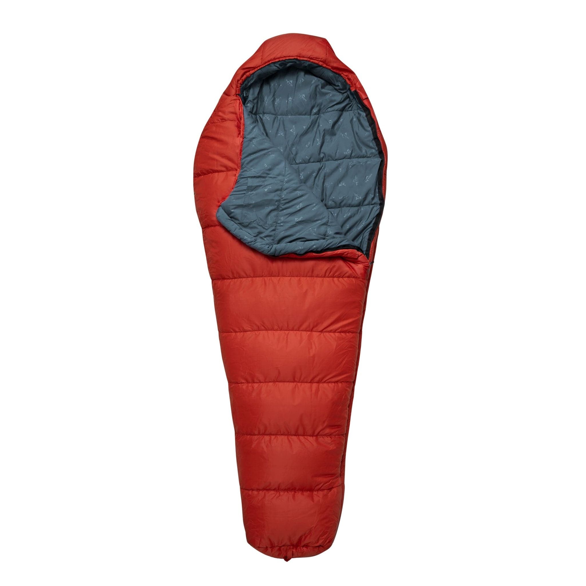 Teton Sports LEEF -7˚c/20˚f Mummy SHORT Sleeping Bag in Fire/Slate