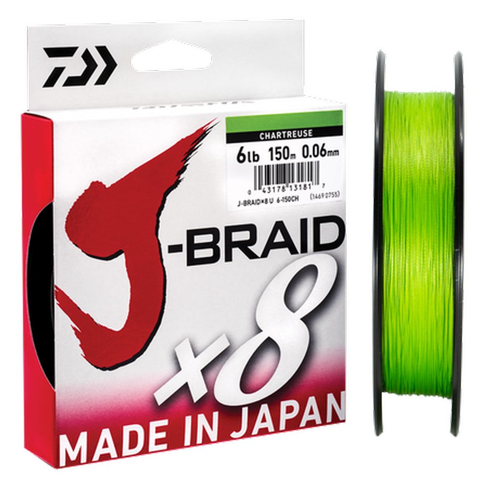 Daiwa J-Braid X8 300M Line Chartreuse