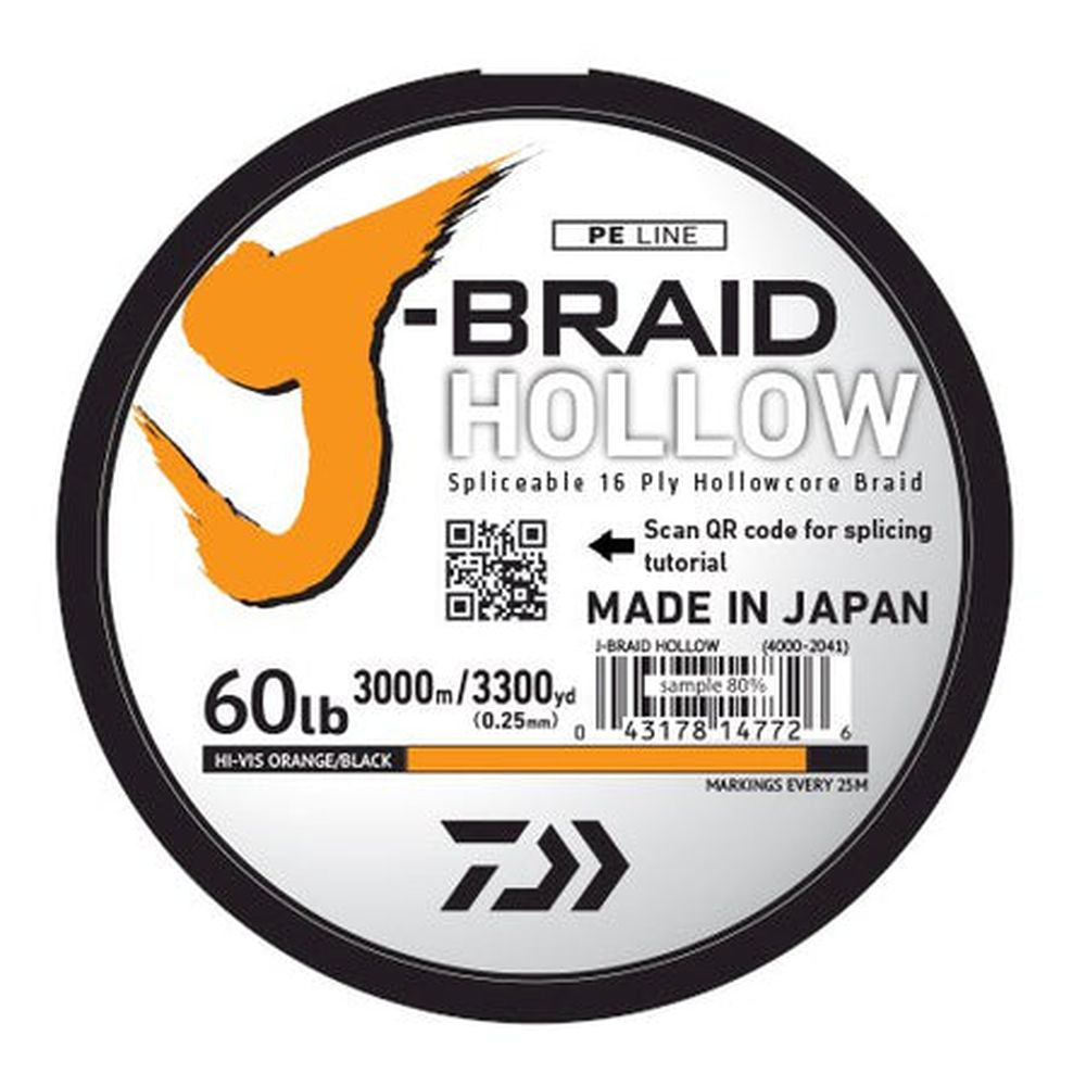 Daiwa J-Braid Hollow 3000M Line Orange