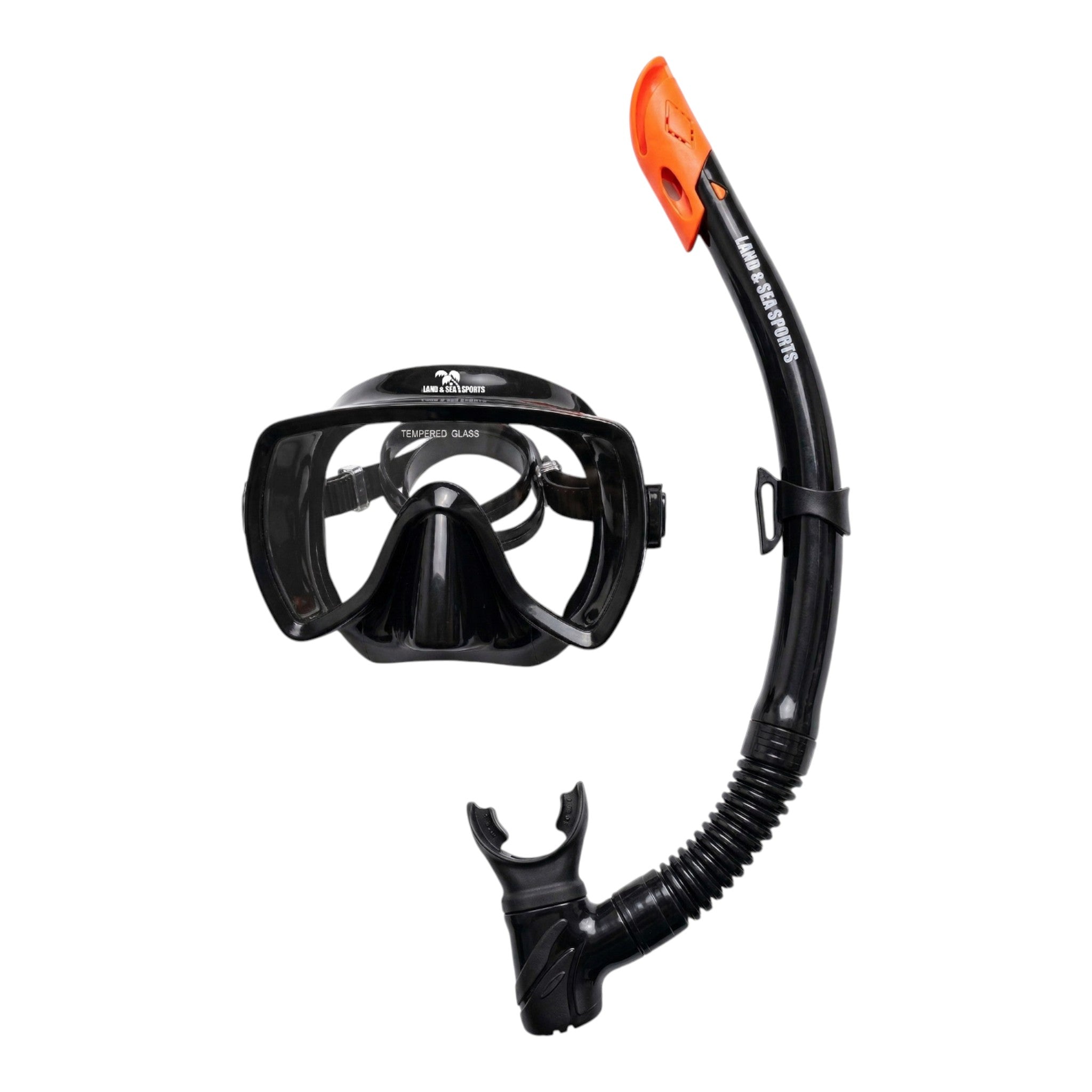 Land & Sea Black Tuna Mask & Snorkel Set