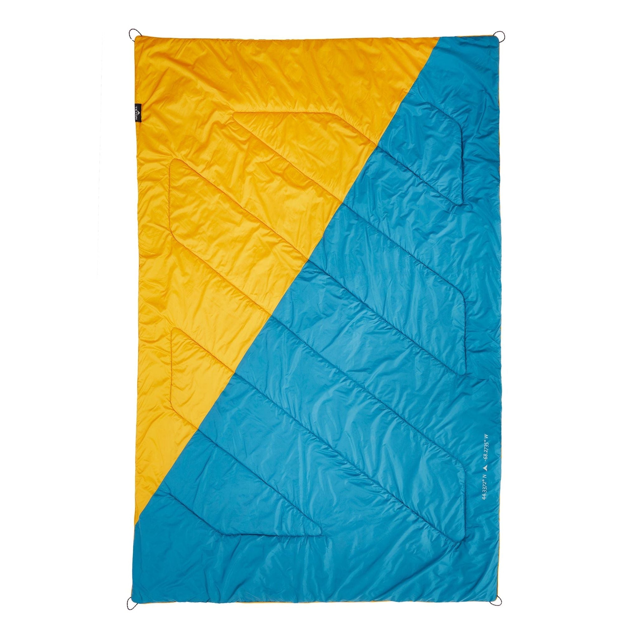 Teton Sports Acadia Mammoth Outdoor Camp Blanket in Goldenrod/Peacock