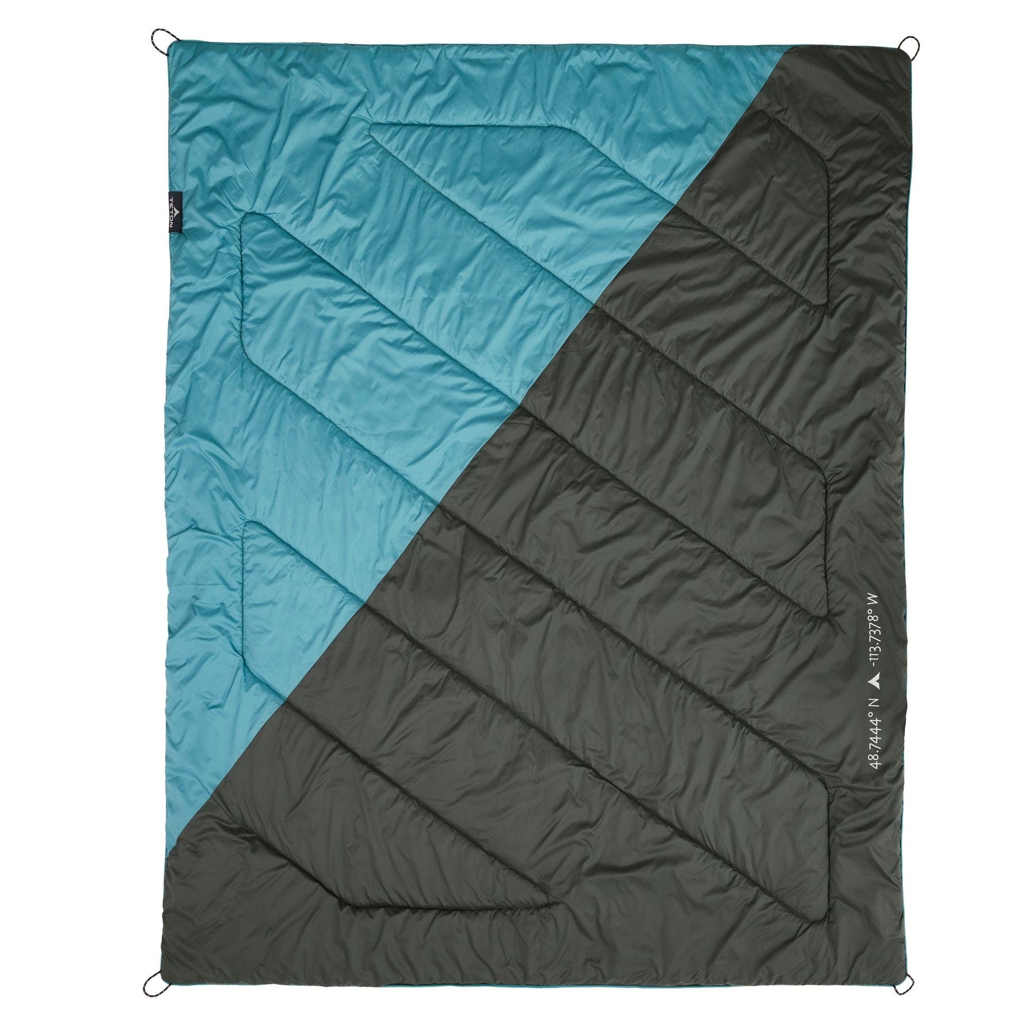 Teton Highline Camp Blanket in Teal/Slate