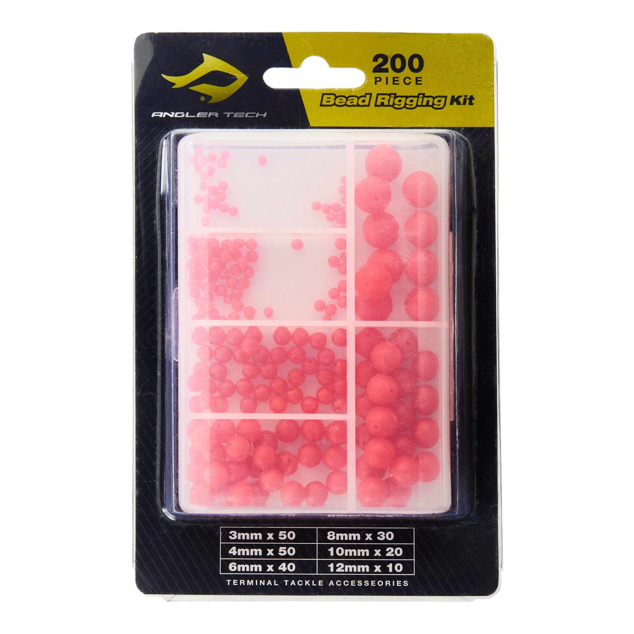 Angler Tech Beads 200pk Assorted Red