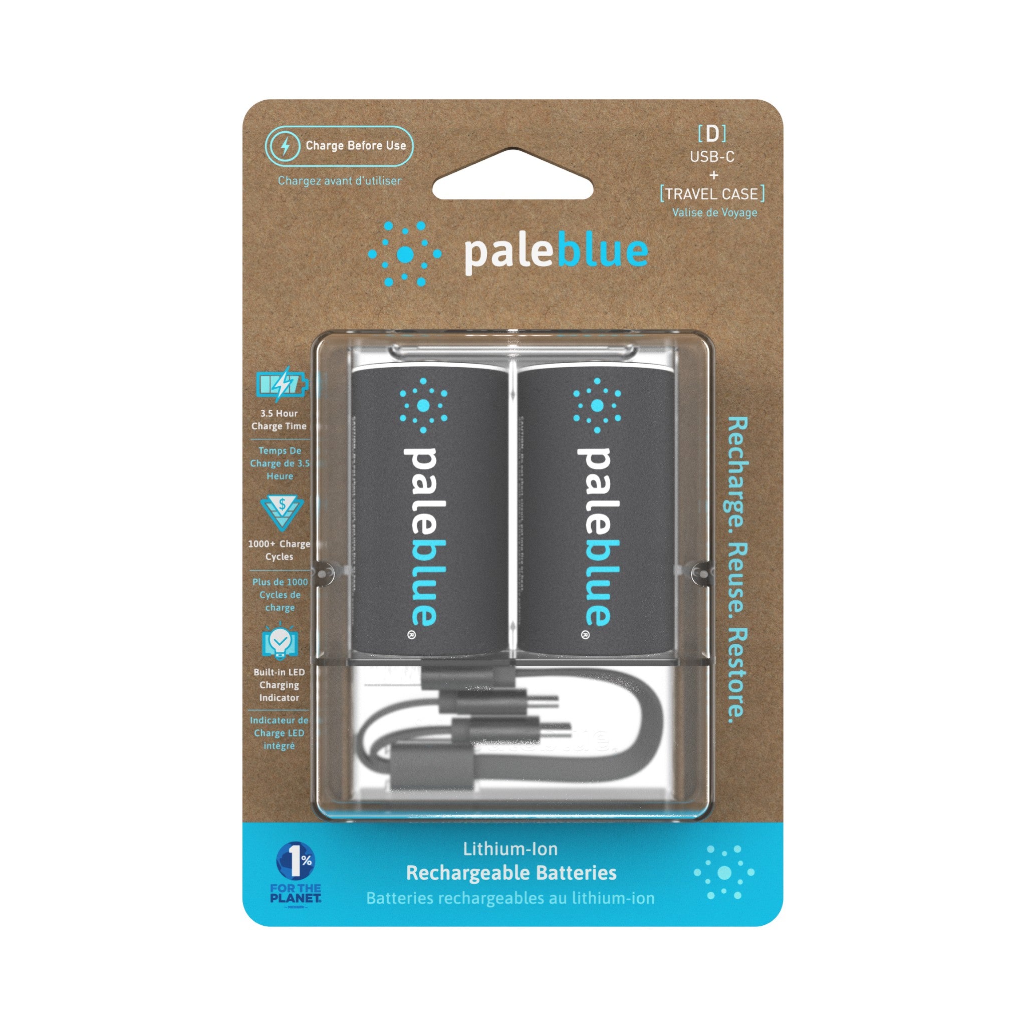 Paleblue D USB Rechargeable Smart Batteries