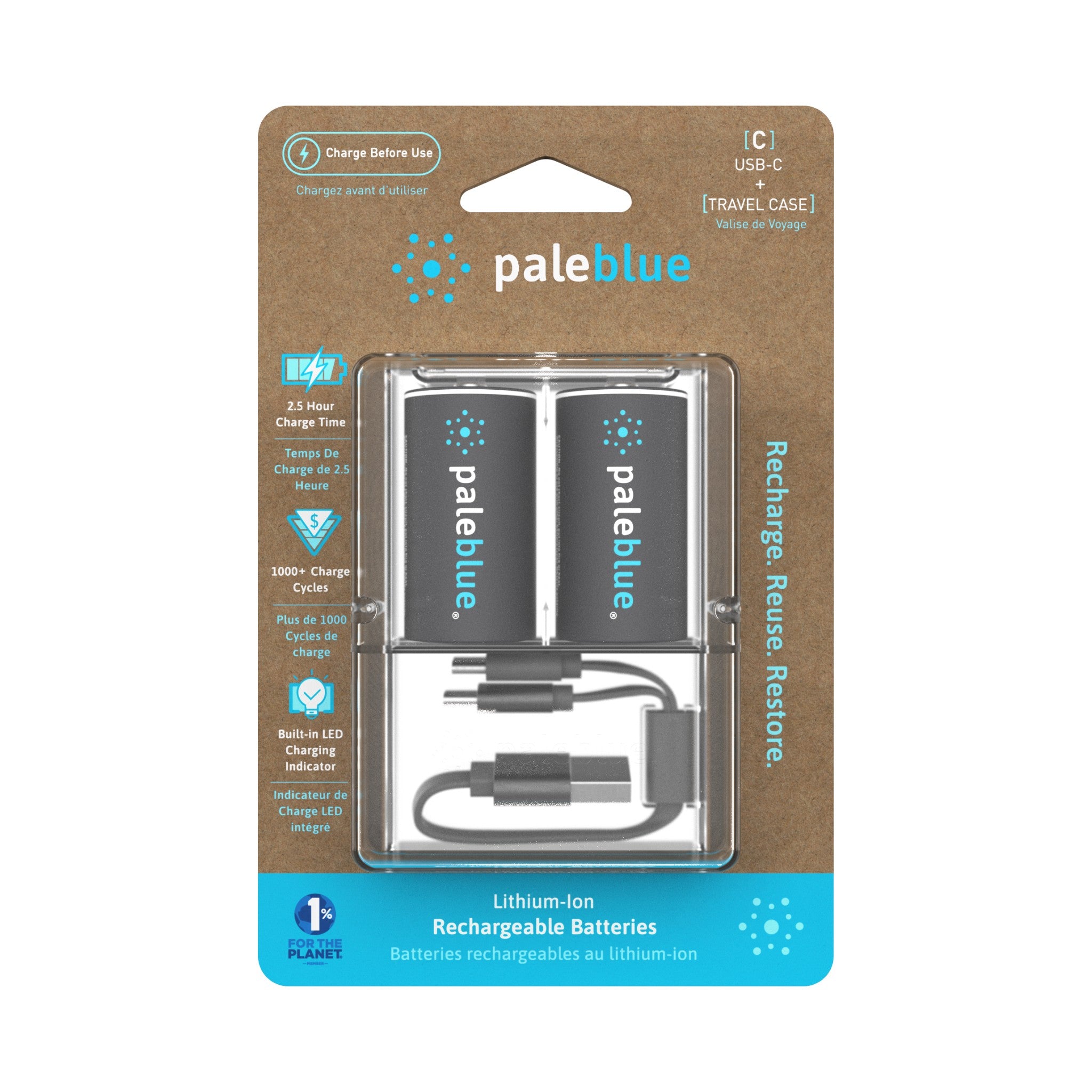 Paleblue C USB Rechargeable Smart Batteries