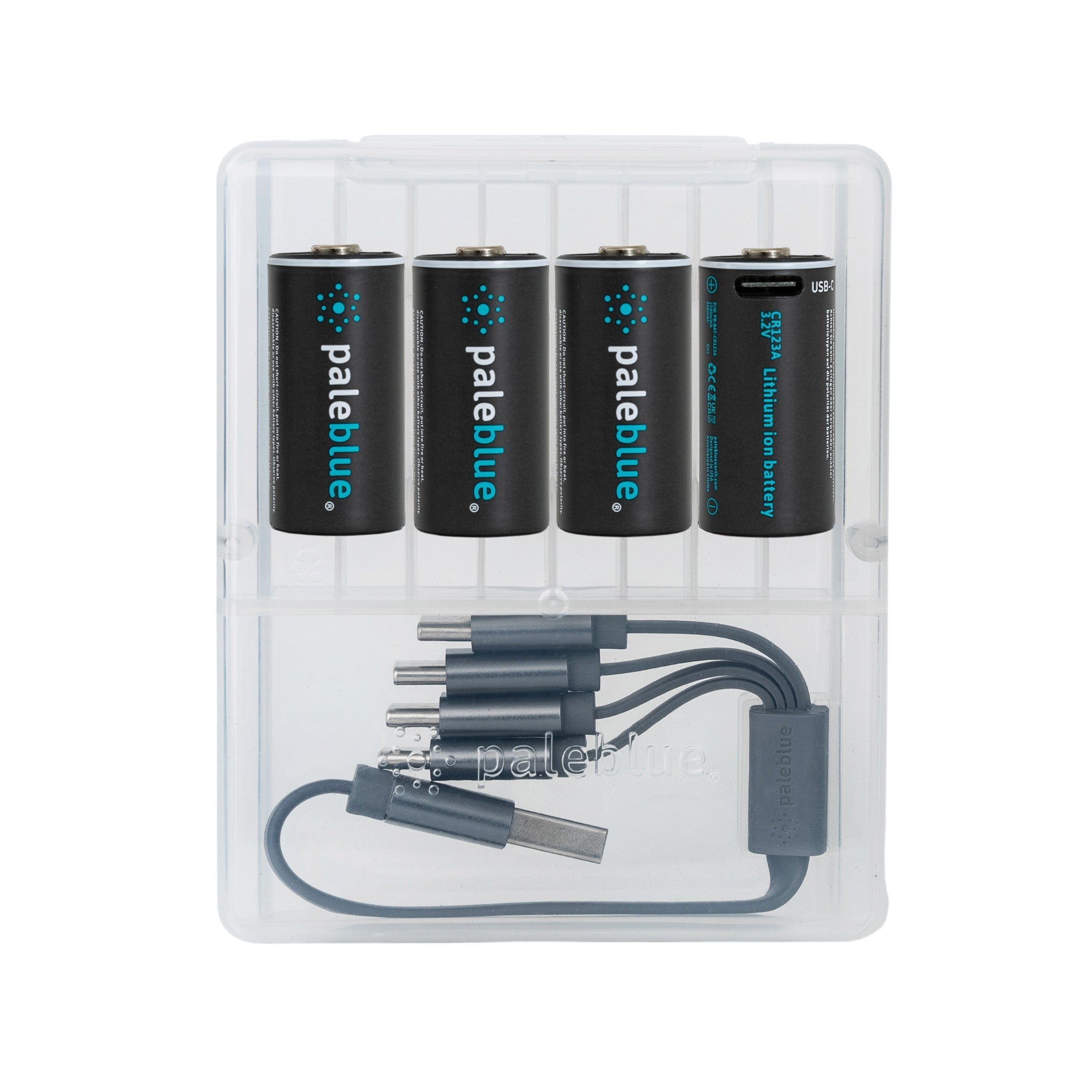 Paleblue CR123A USB C Rechargeable Batteries