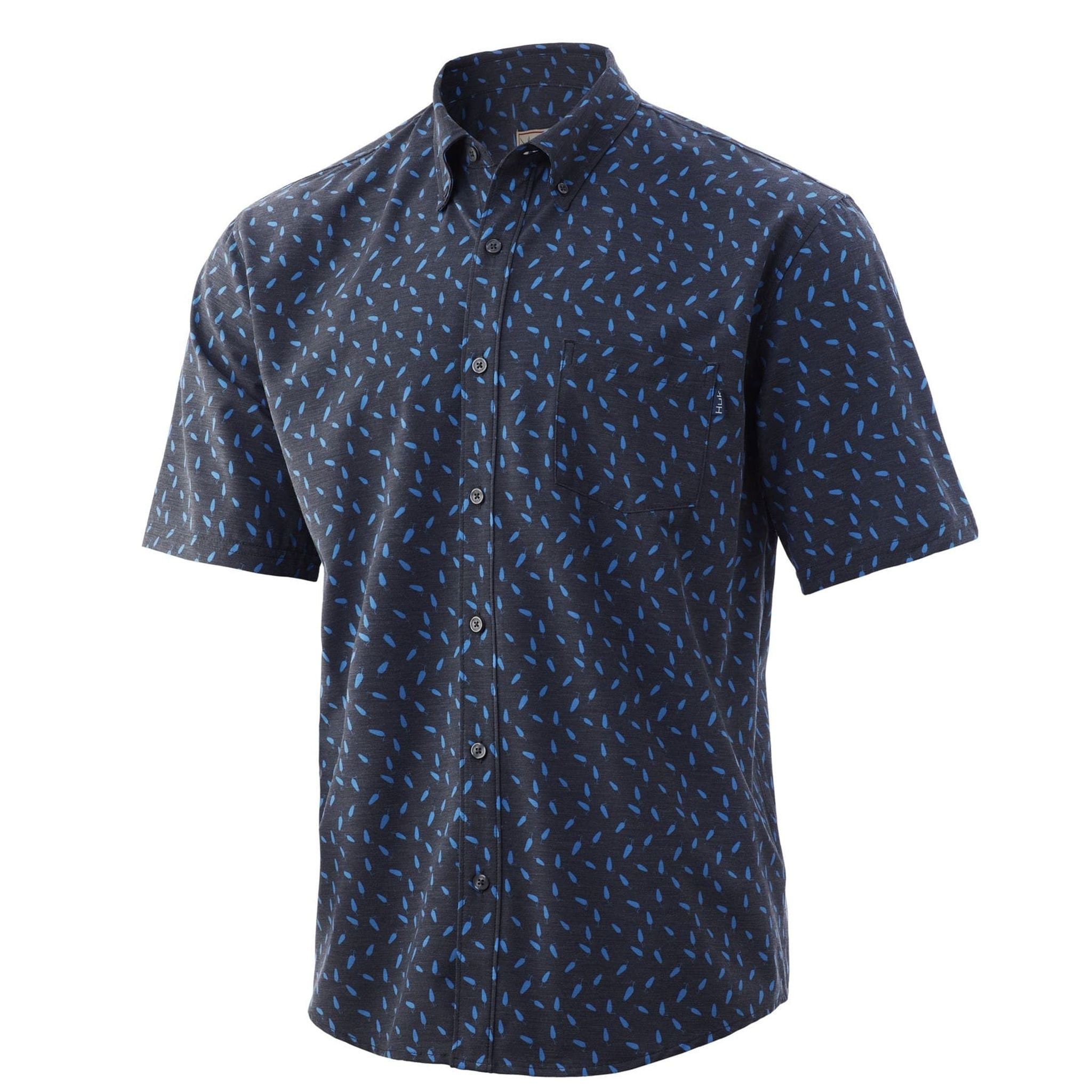 HUK Kona Short Sleeve Shirt Black