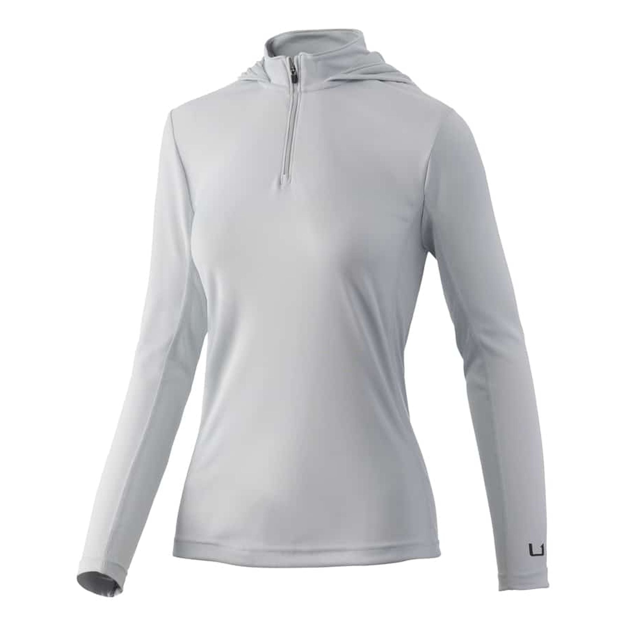 HUK Icon X Solid Women's Hoodie Oyster Light Grey