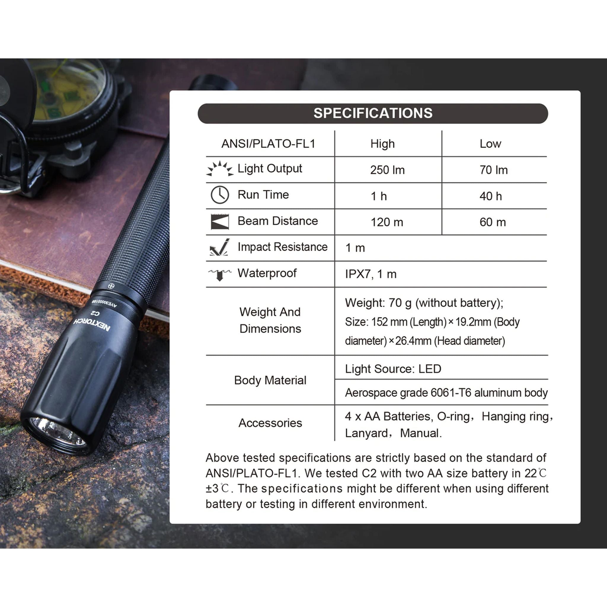 Nextorch C2 Compact Lightweight Torch
