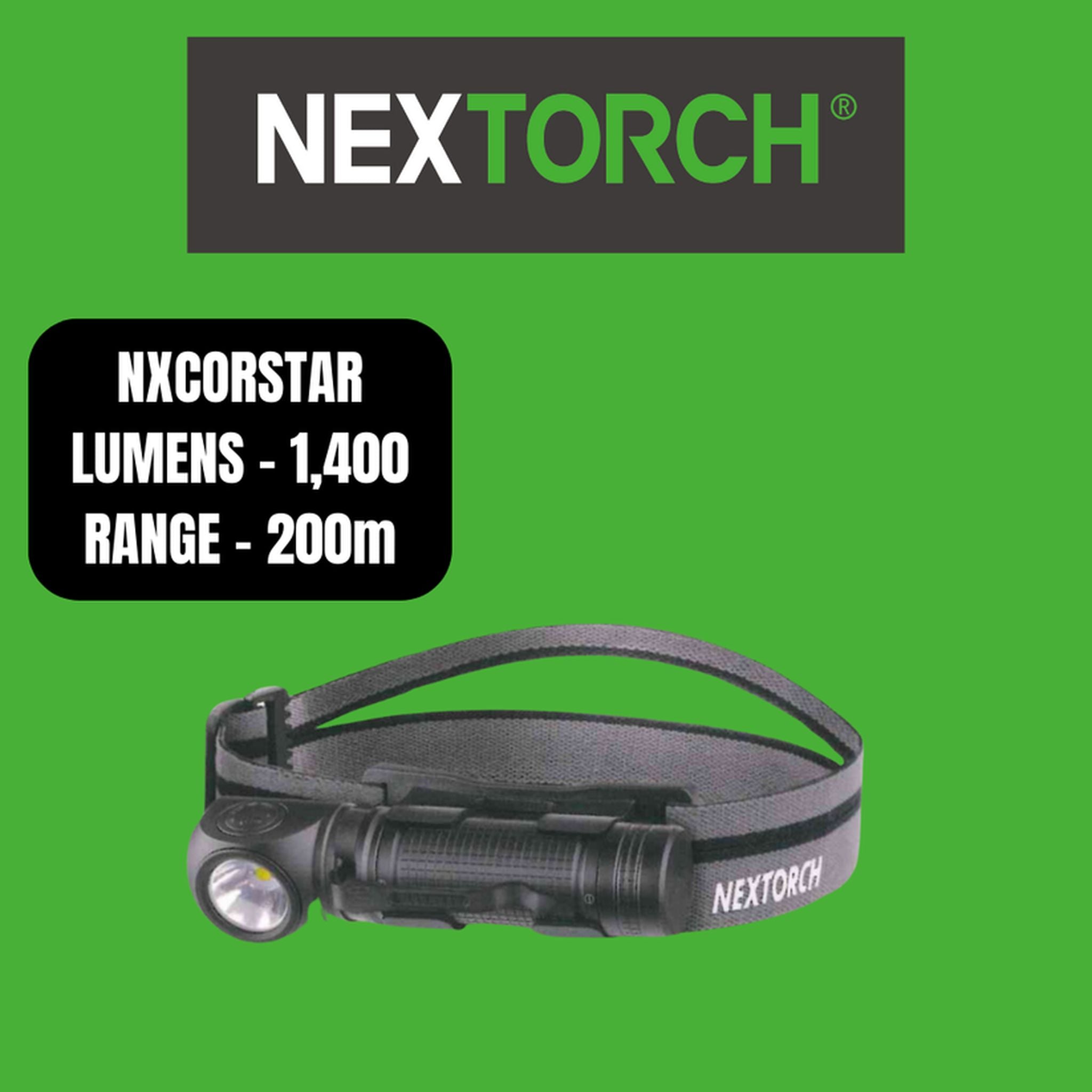 NEXTORCH H-Series CORSTAR Rechargeable L-Shaped Headlight Headlamp