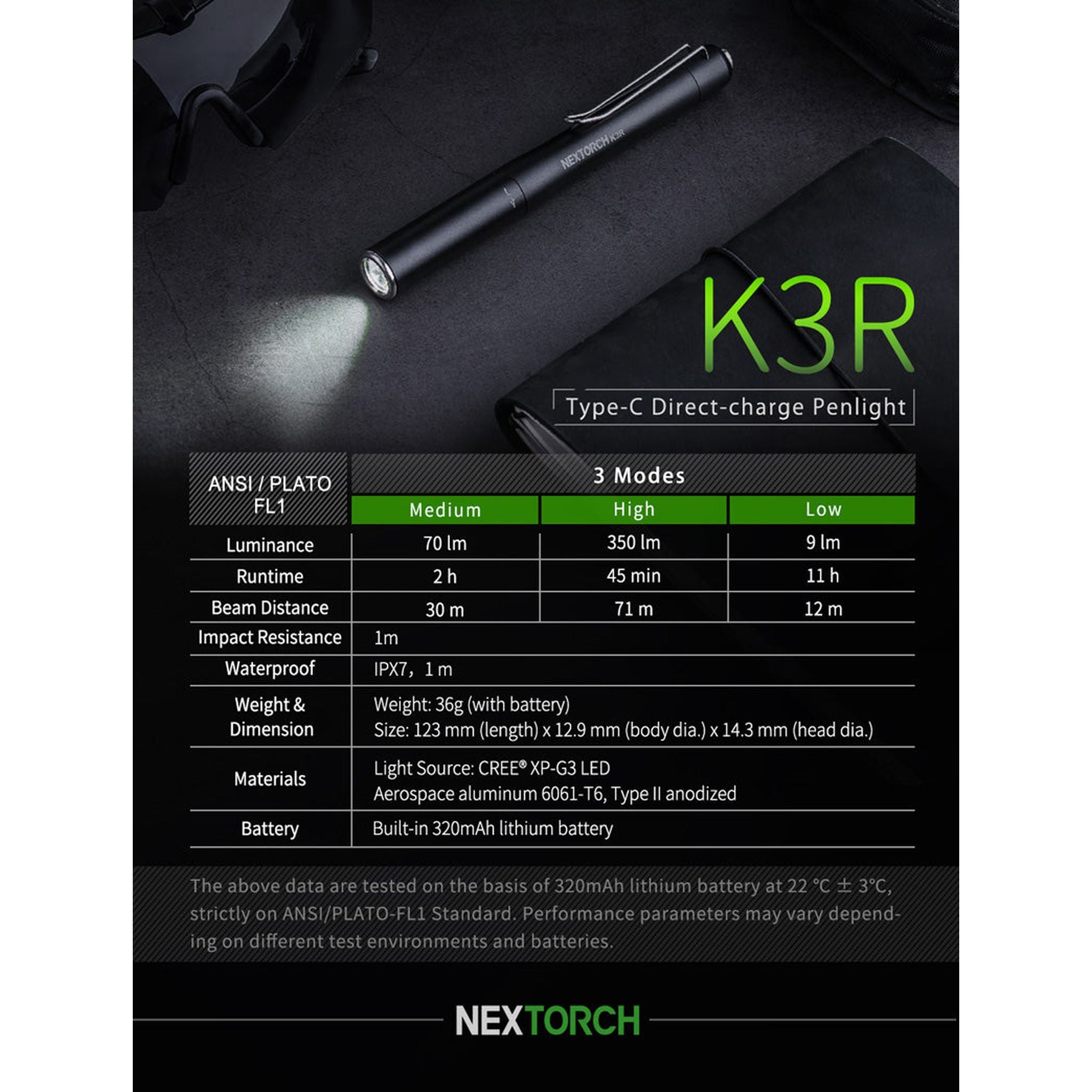 Nextorch K3R Rechargeable Penlight