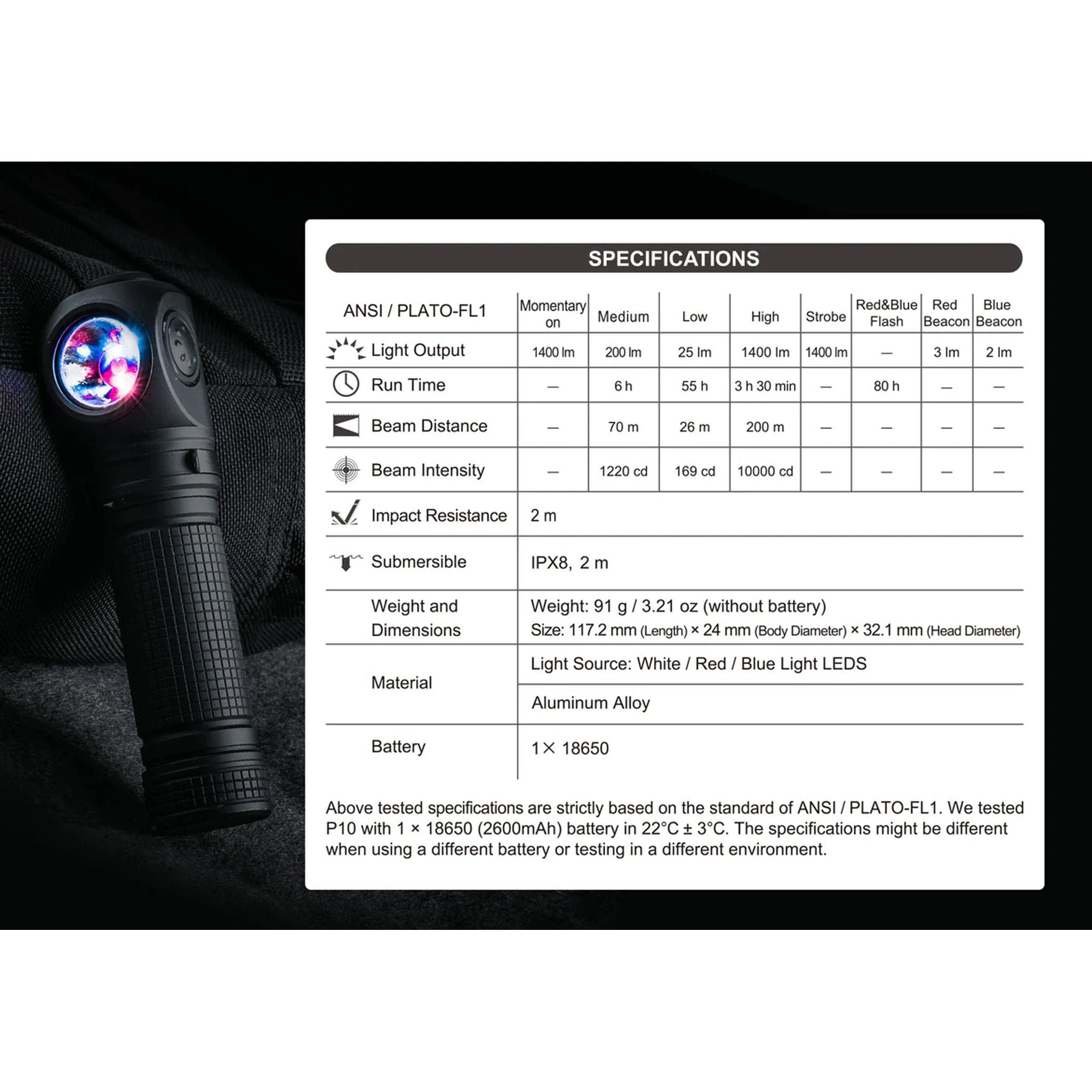 Nextorch P10 Rechargeable Torch Multi-Light Source