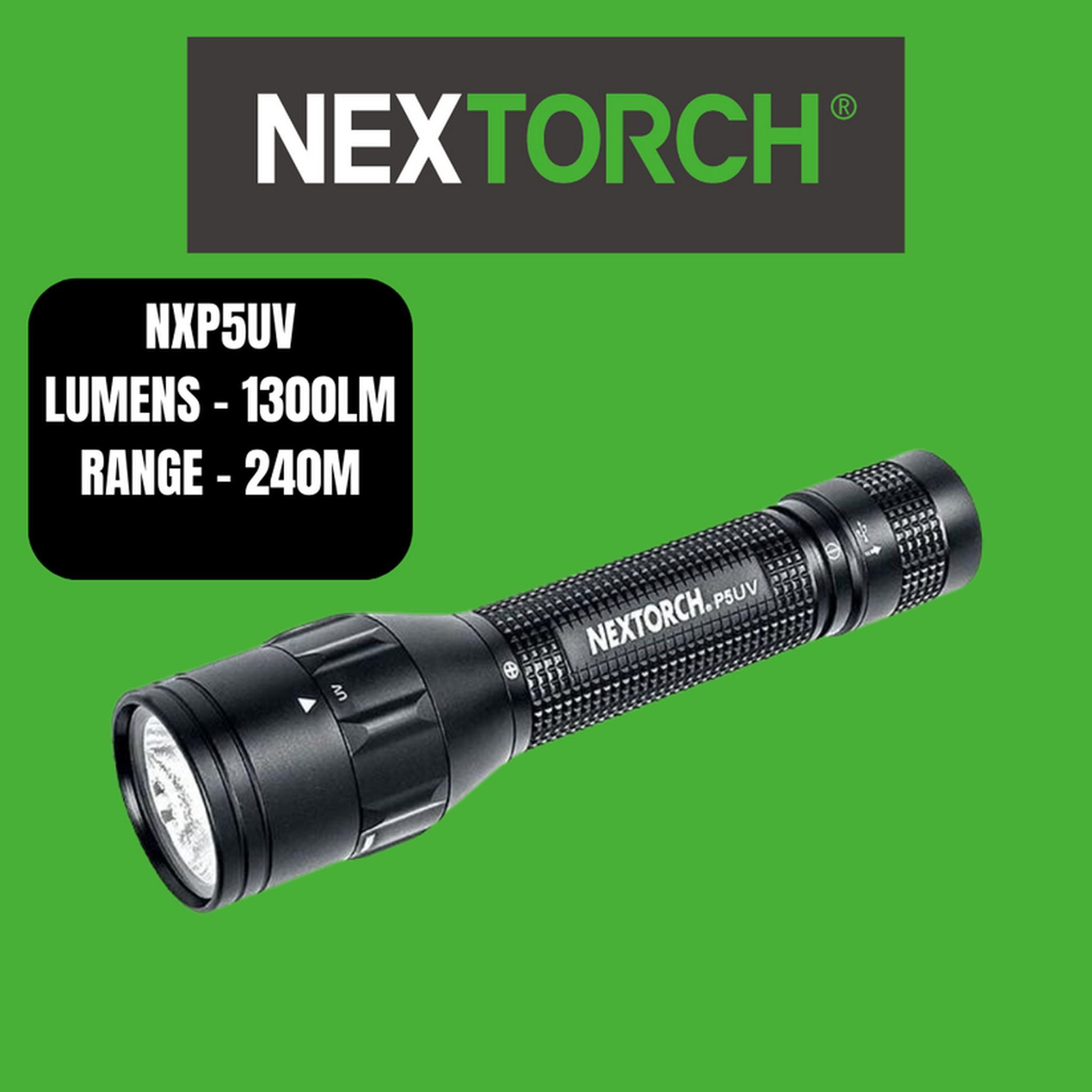 Nextorch P5UV Rechargeable Torch Dual White & UV Light
