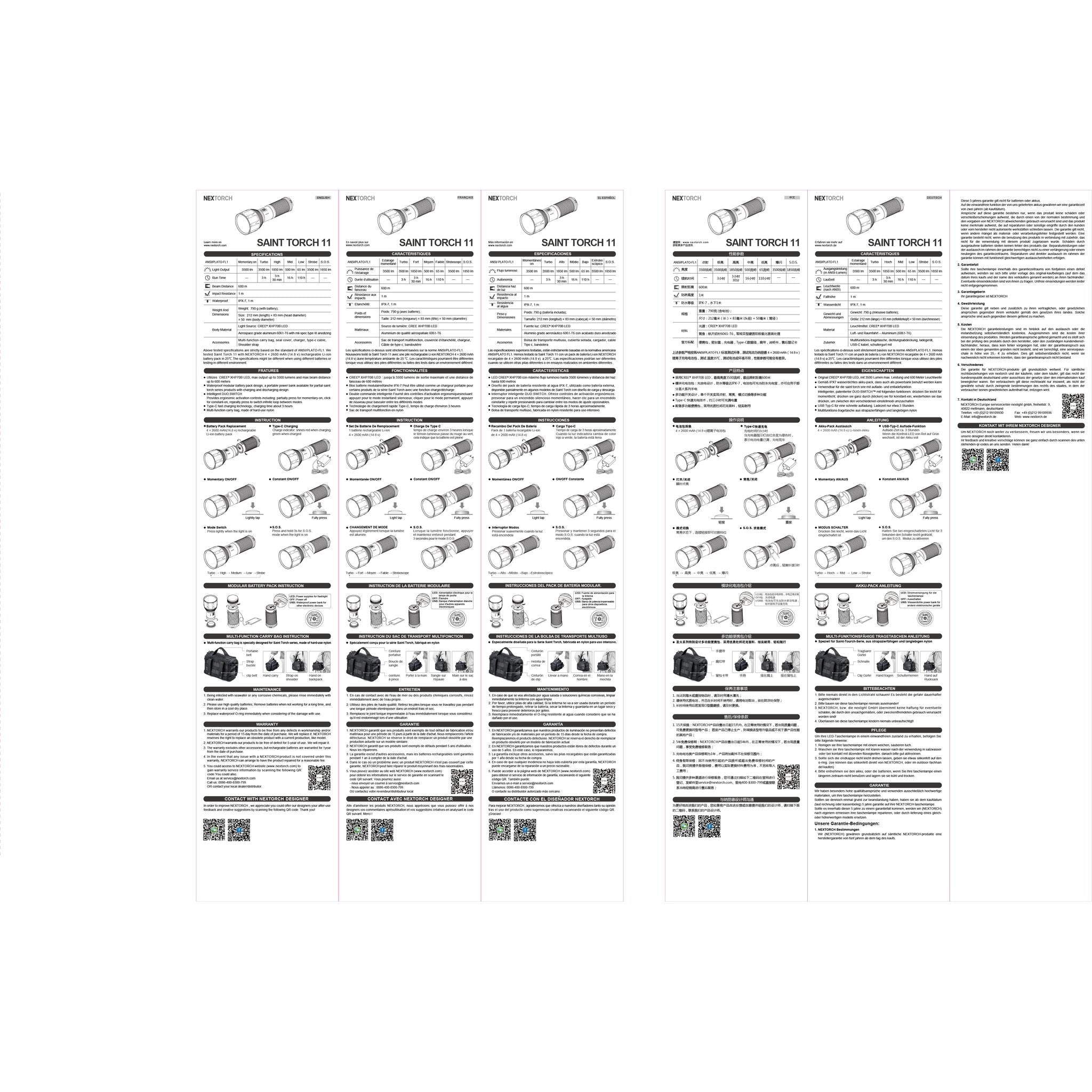 NEXTORCH Saint Torch Rechargeable Searchlight Series 31
