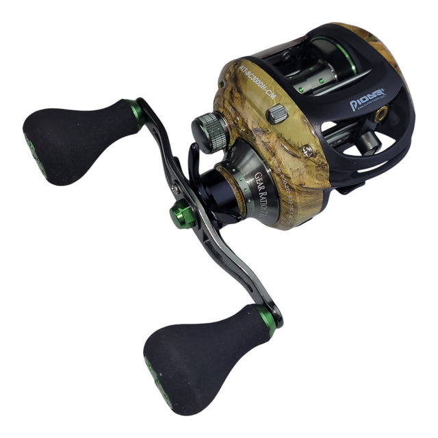 bass pro shops extreme baitcast reel Pioneer Altitude ALT-BC300DH Camo Baitcast Reel – Compleat Angler Australia