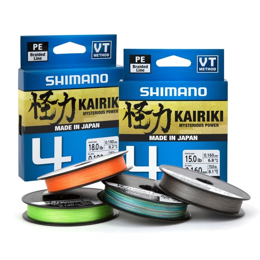 Shimano KAIRIKI 4 BRAIDED LINE 300m HI-VIS ORANGE Fishing Line