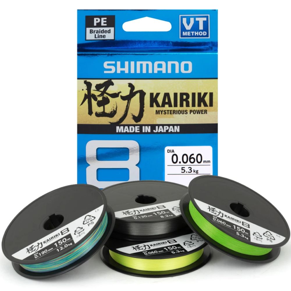 Shimano KAIRIKI 8 BRAIDED LINE 150m MANTIS GREEN Fishing Line